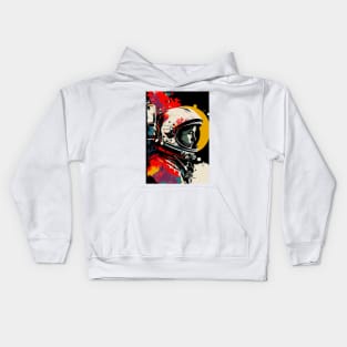 Colorful astronaut illustration Kids Hoodie